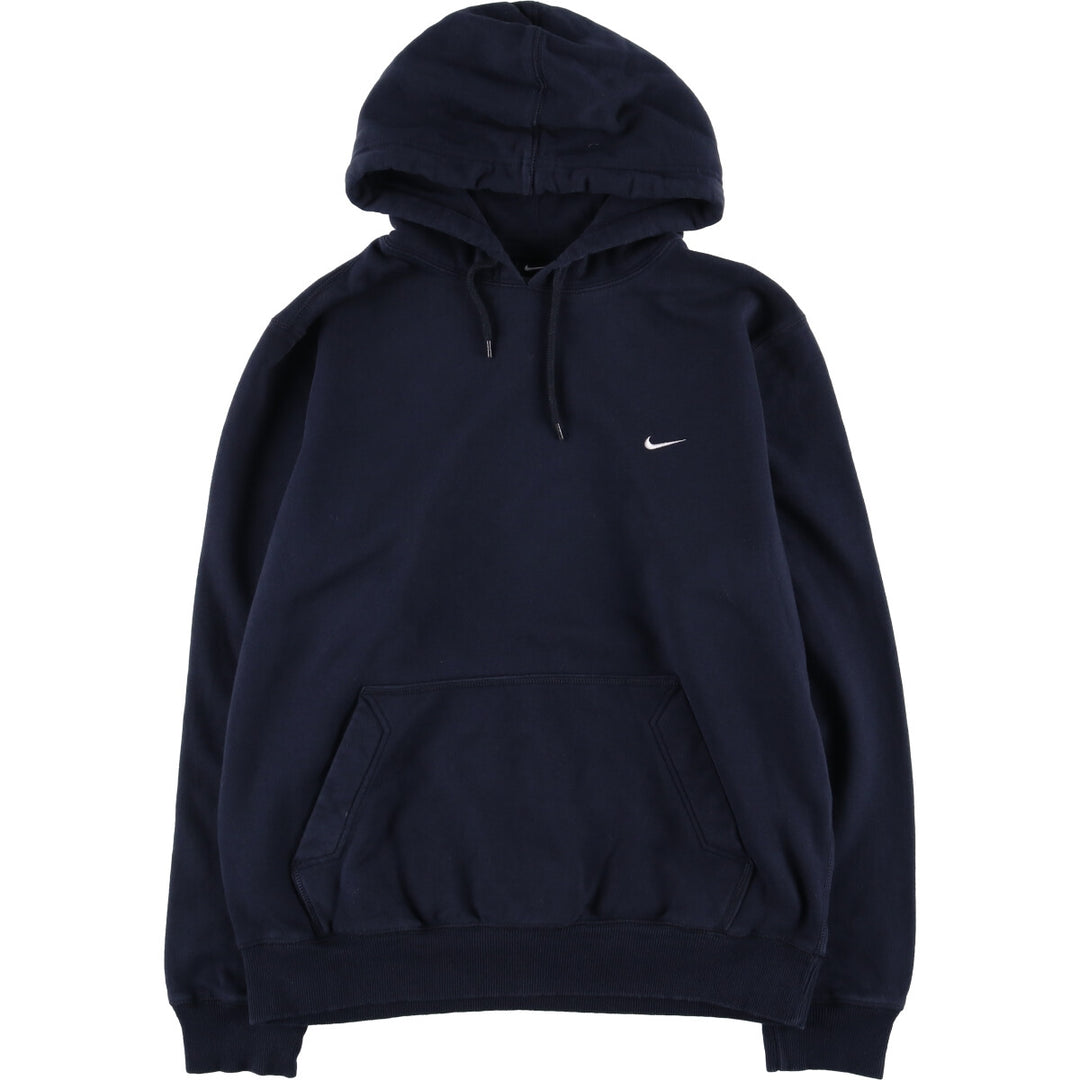 Nike Sweat Pullover Hoodie, Men's Size L cotton navy blue type Vintage Second Hand