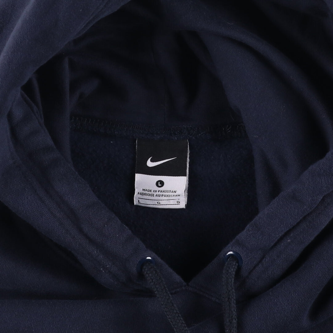 Nike Sweat Pullover Hoodie, Men's Size L cotton navy blue type Vintage Second Hand