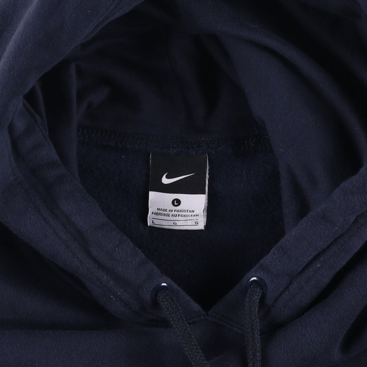 Nike Sweat Pullover Hoodie, Men's Size L cotton navy blue type Vintage Second Hand
