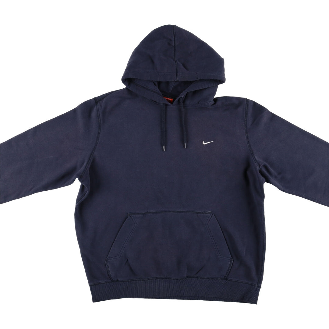 Nike Sweat Pullover Hoodie Men's XL Size cotton navy blue type Vintage Second Hand