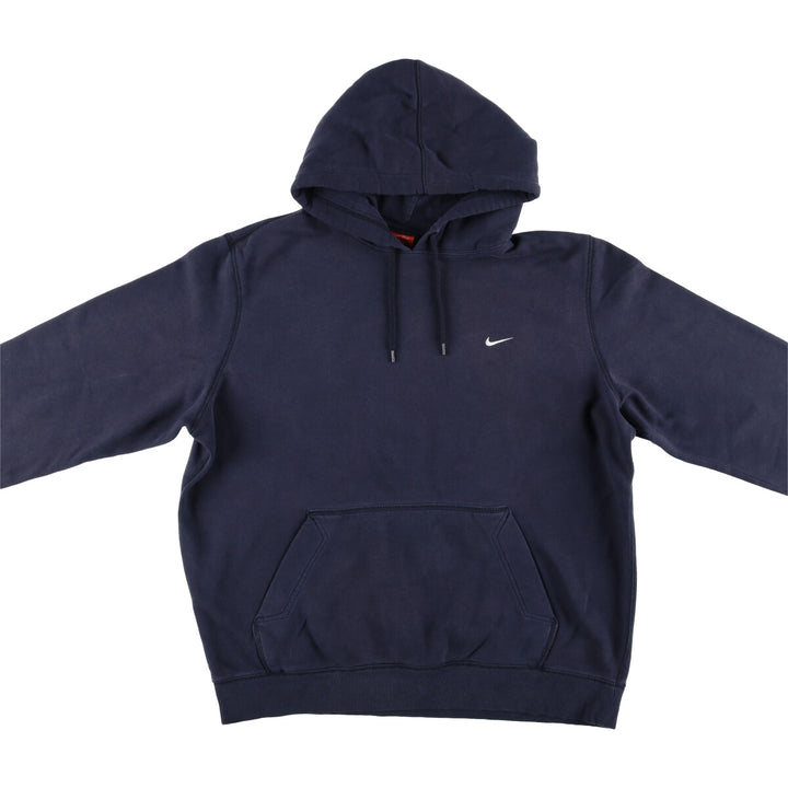 Nike Sweat Pullover Hoodie Men's XL Size cotton navy blue type Vintage Second Hand