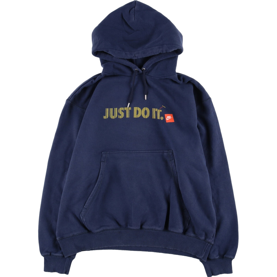 00'S Nike Sweat Pullover Hoodie Men's XL Size cotton navy blue type Vintage Second Hand