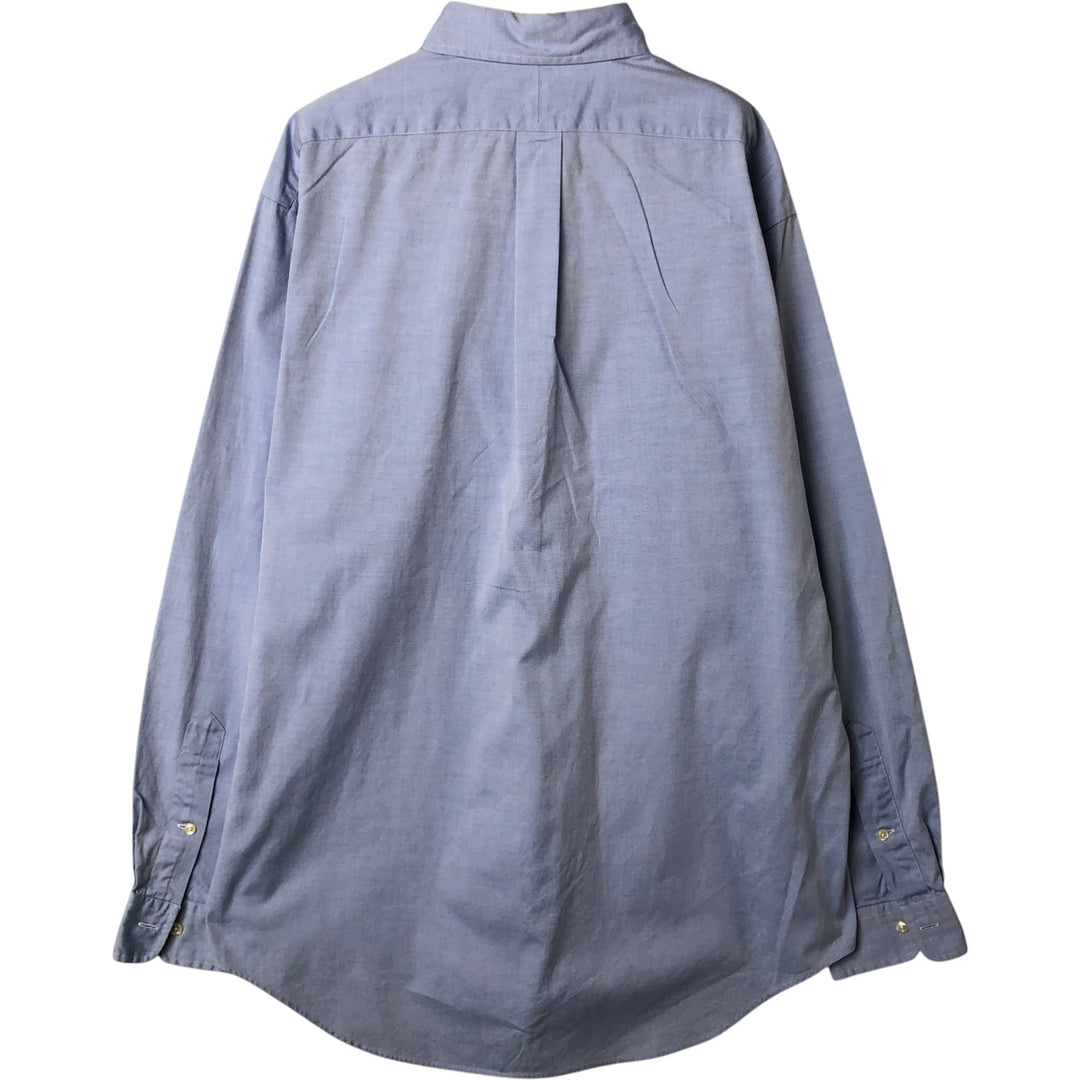 Ralph Lauren YARMOUTH long sleeve button down shirt, men's size L cotton Blue type light blue Vintage Second Hand