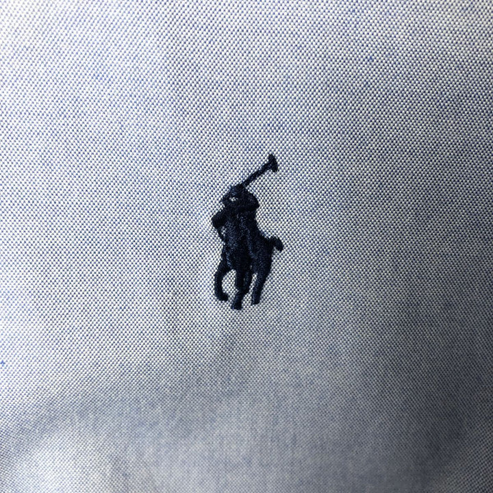 Ralph Lauren YARMOUTH long sleeve button down shirt, men's size L cotton Blue type light blue Vintage Second Hand
