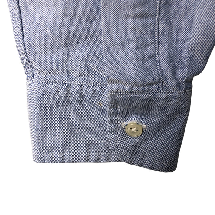 Ralph Lauren CUSTOM FIT long sleeve button down shirt, men's size L cotton blue type Vintage Second Hand