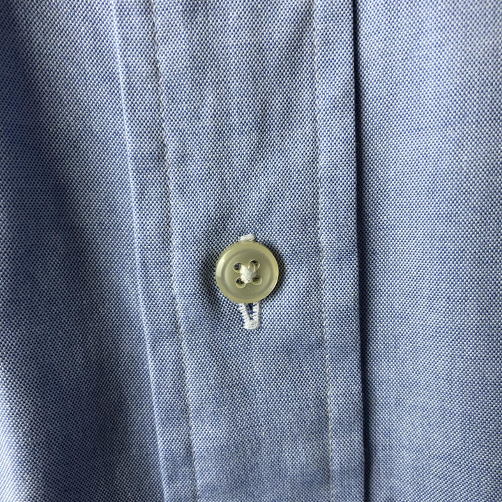 Ralph Lauren YARMOUTH long sleeve button down shirt, men's XL size cotton Blue type light blue Vintage Second Hand