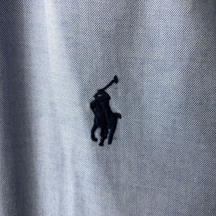 Ralph Lauren YARMOUTH long sleeve button down shirt, men's XL size cotton Blue type light blue Vintage Second Hand
