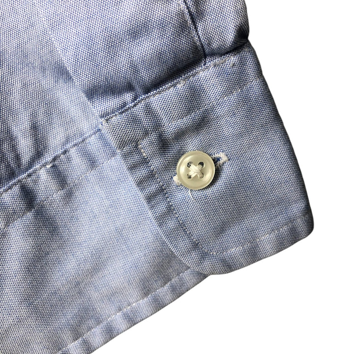 Ralph Lauren YARMOUTH long sleeve button down shirt, men's XL size cotton Blue type light blue Vintage Second Hand