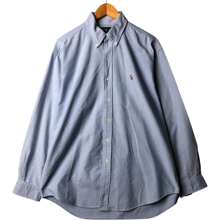 Ralph Lauren BLAKE long sleeve button down shirt, men's size L cotton Blue type light blue Vintage Second Hand