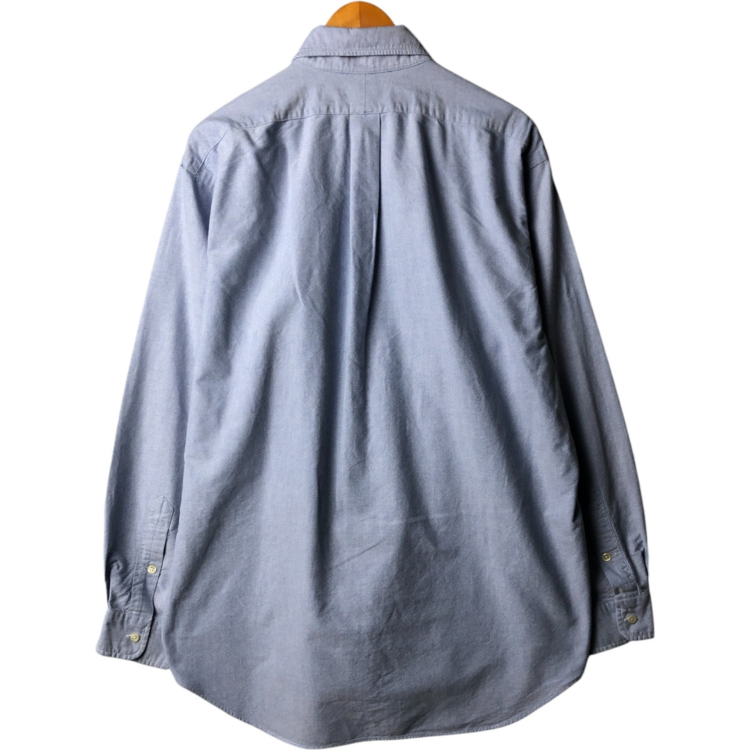 Ralph Lauren BLAKE long sleeve button down shirt, men's size L cotton Blue type light blue Vintage Second Hand