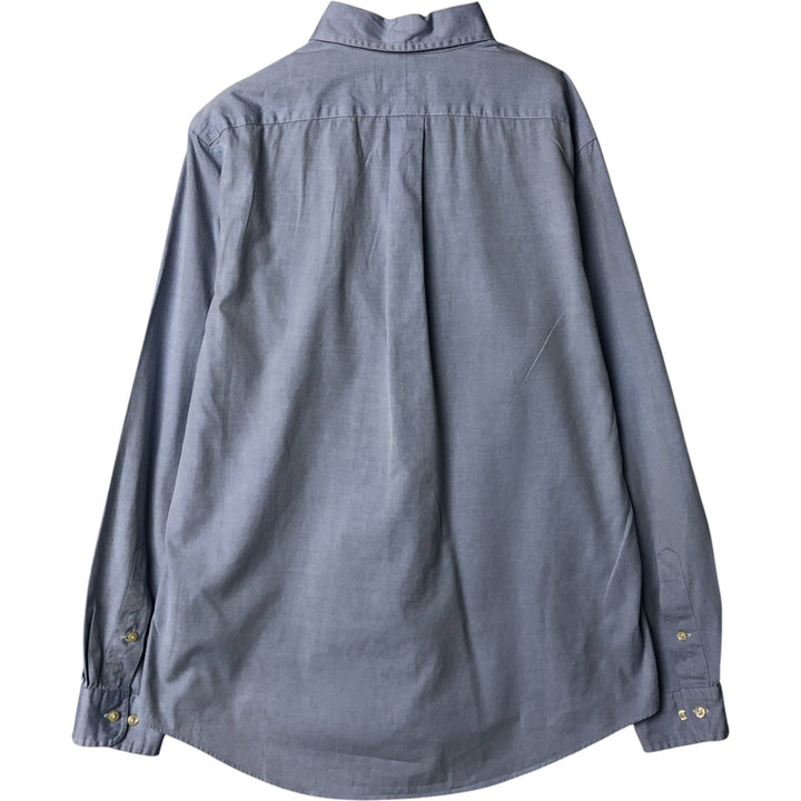 Ralph Lauren CUSTOM FIT long sleeve button down shirt, men's size L cotton Blue type light blue Vintage Second Hand