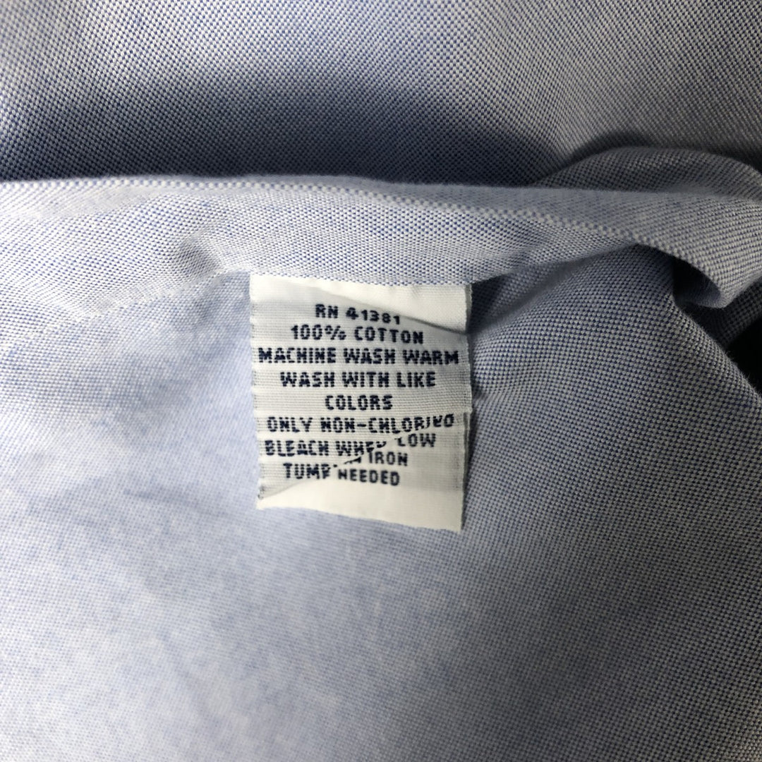 Ralph Lauren CUSTOM FIT long sleeve button down shirt, men's size L cotton Blue type light blue Vintage Second Hand