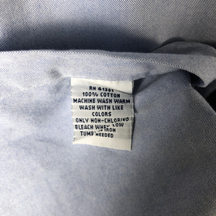 Ralph Lauren CUSTOM FIT long sleeve button down shirt, men's size L cotton Blue type light blue Vintage Second Hand