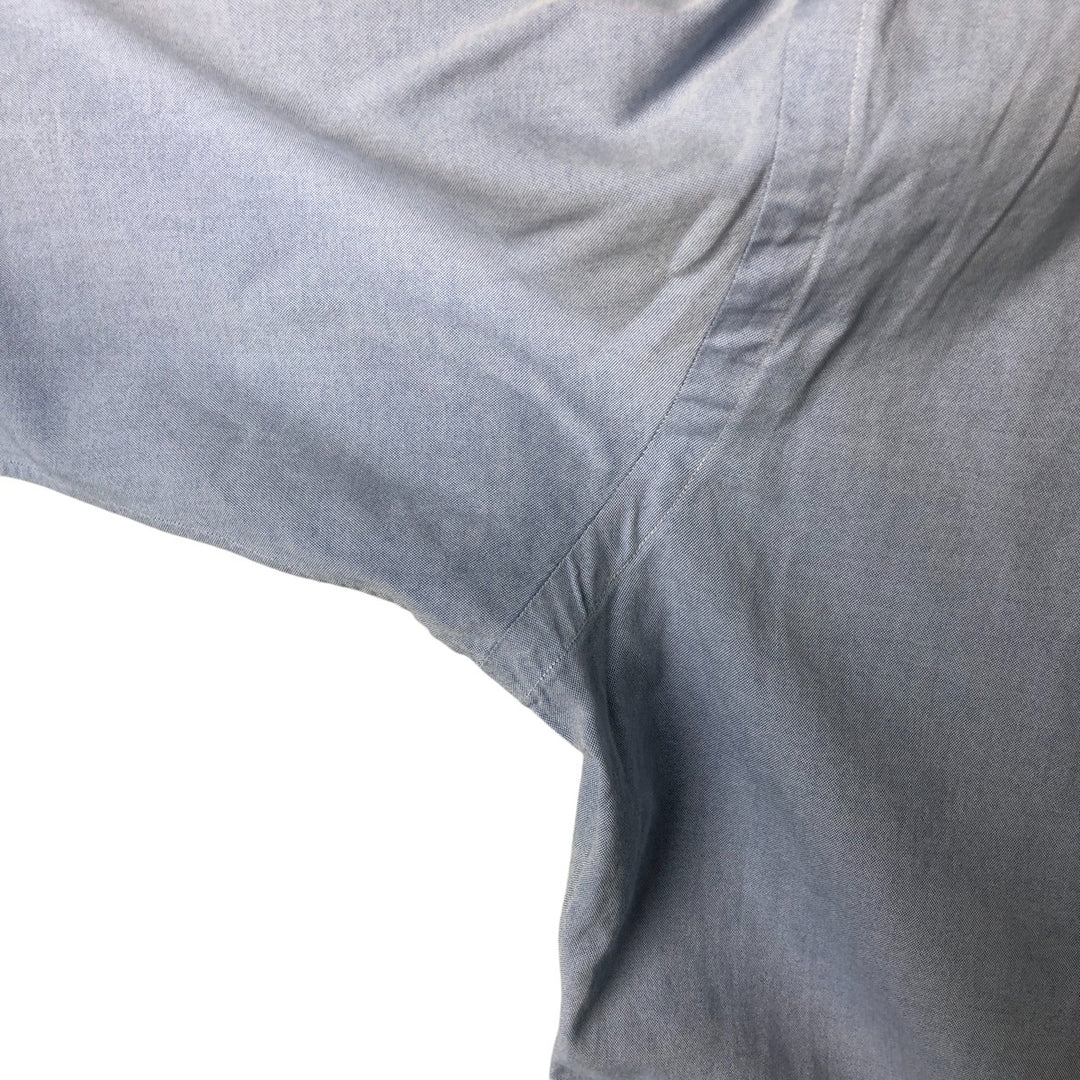 Ralph Lauren CUSTOM FIT long sleeve button down shirt, men's size L cotton Blue type light blue Vintage Second Hand