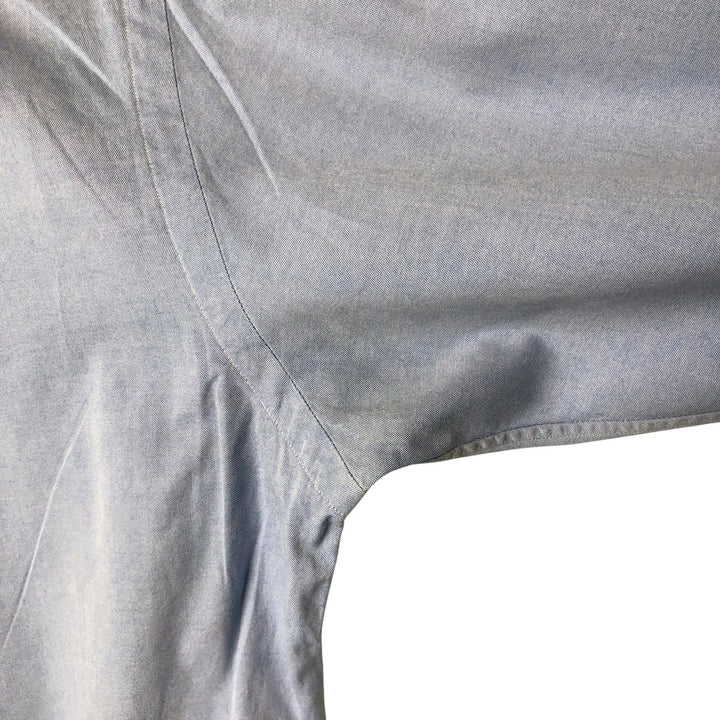Ralph Lauren CUSTOM FIT long sleeve button down shirt, men's size L cotton Blue type light blue Vintage Second Hand