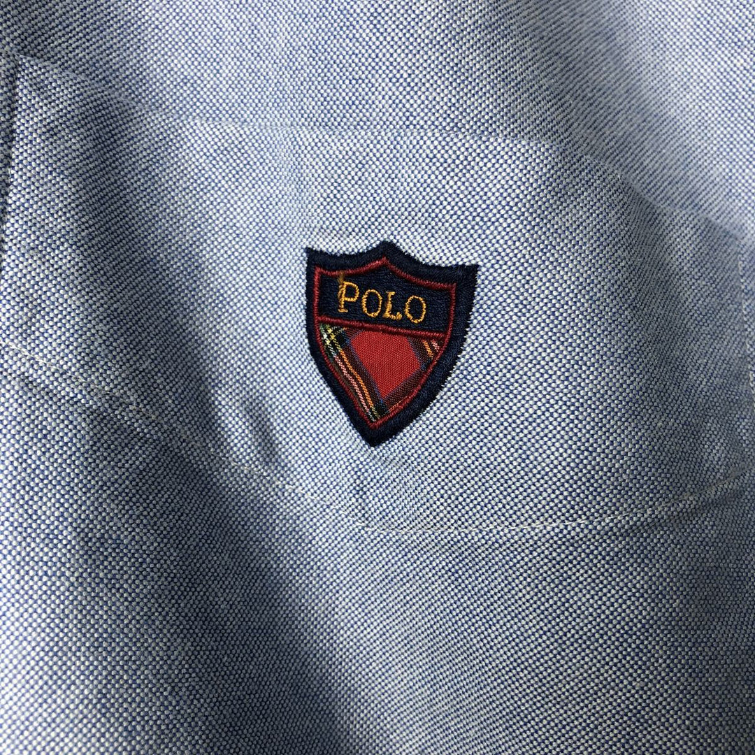 Ralph Lauren long sleeve button down shirt, men's size M cotton Blue type light blue Vintage Second Hand