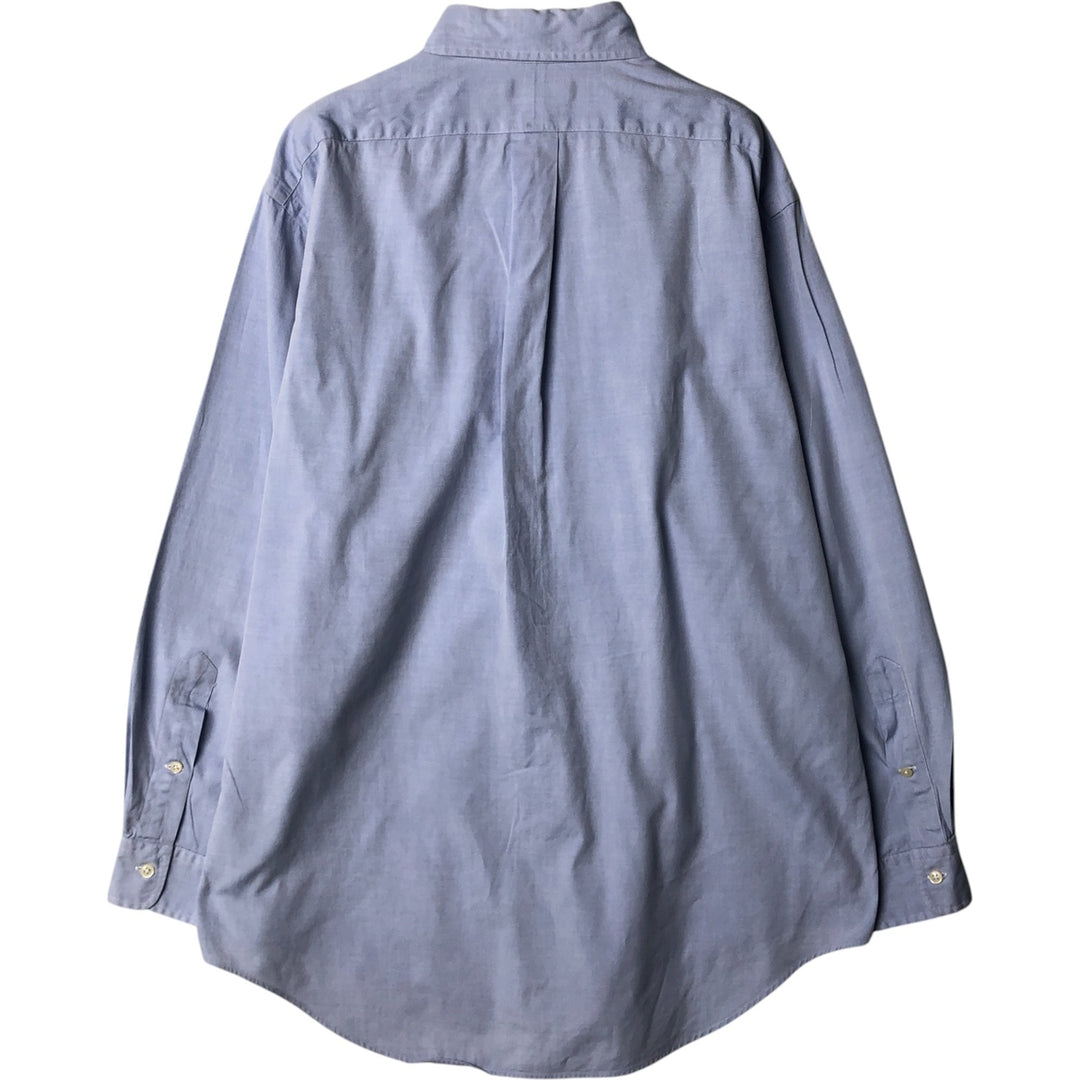 Ralph Lauren YARMOUTH long sleeve button down shirt, men's size M cotton Blue type light blue Vintage Second Hand