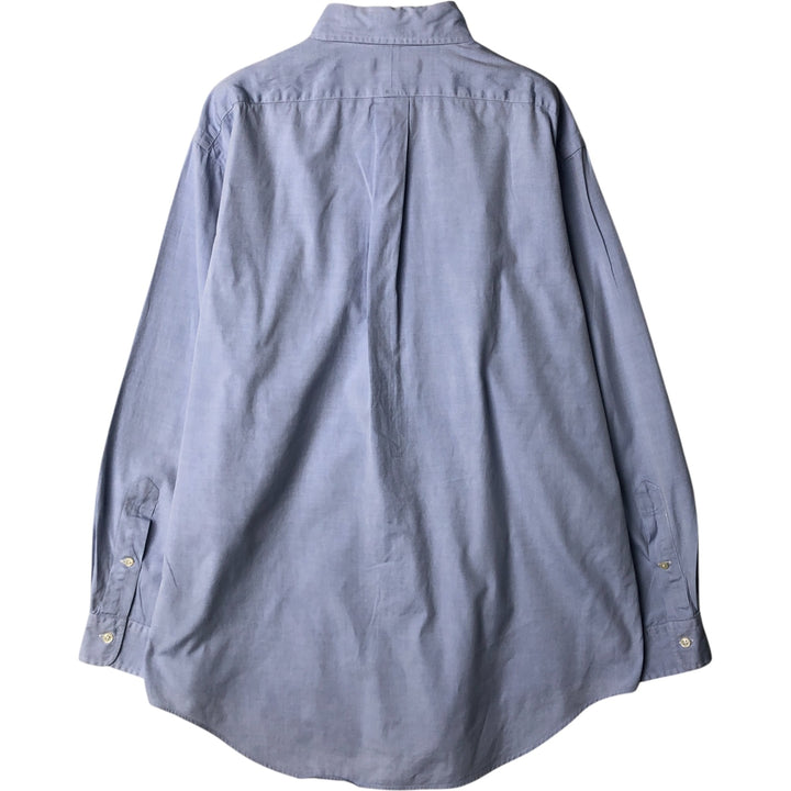 Ralph Lauren YARMOUTH long sleeve button down shirt, men's size M cotton Blue type light blue Vintage Second Hand