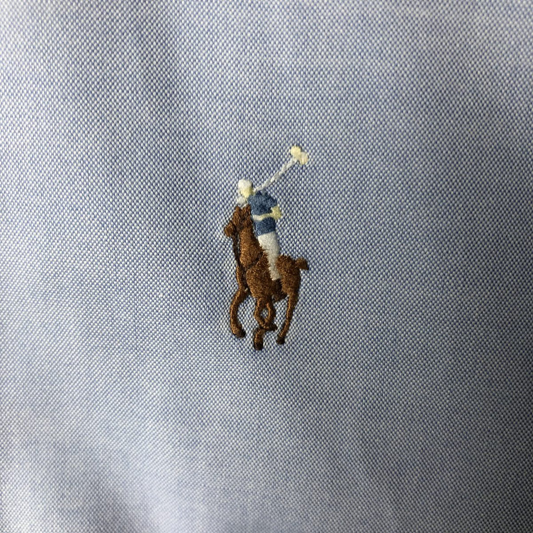 Ralph Lauren YARMOUTH long sleeve button down shirt, men's size M cotton Blue type light blue Vintage Second Hand