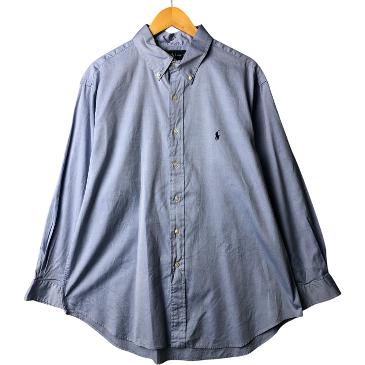 Ralph Lauren Classic Fit Long Sleeve Button Down Shirt Men's XL cotton Blue type light blue Vintage Second Hand