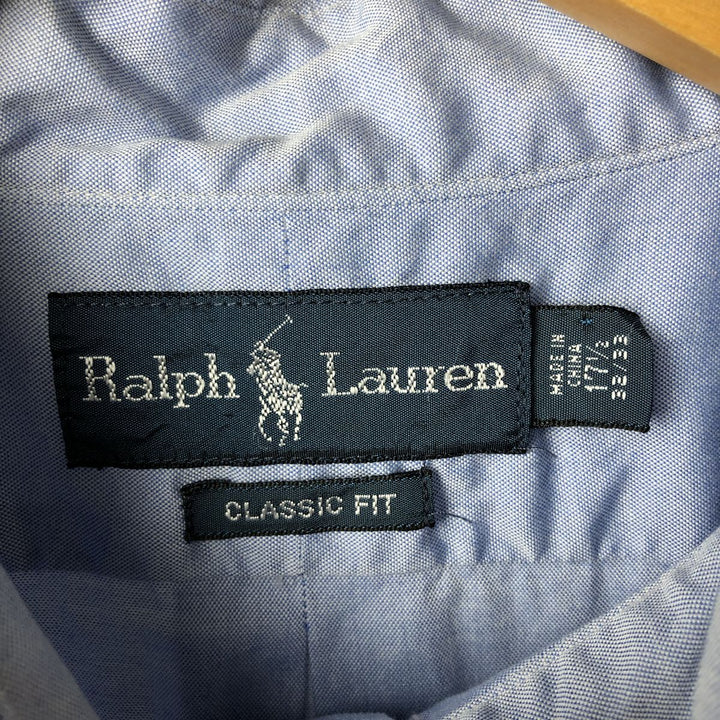 Ralph Lauren Classic Fit Long Sleeve Button Down Shirt Men's XL cotton Blue type light blue Vintage Second Hand