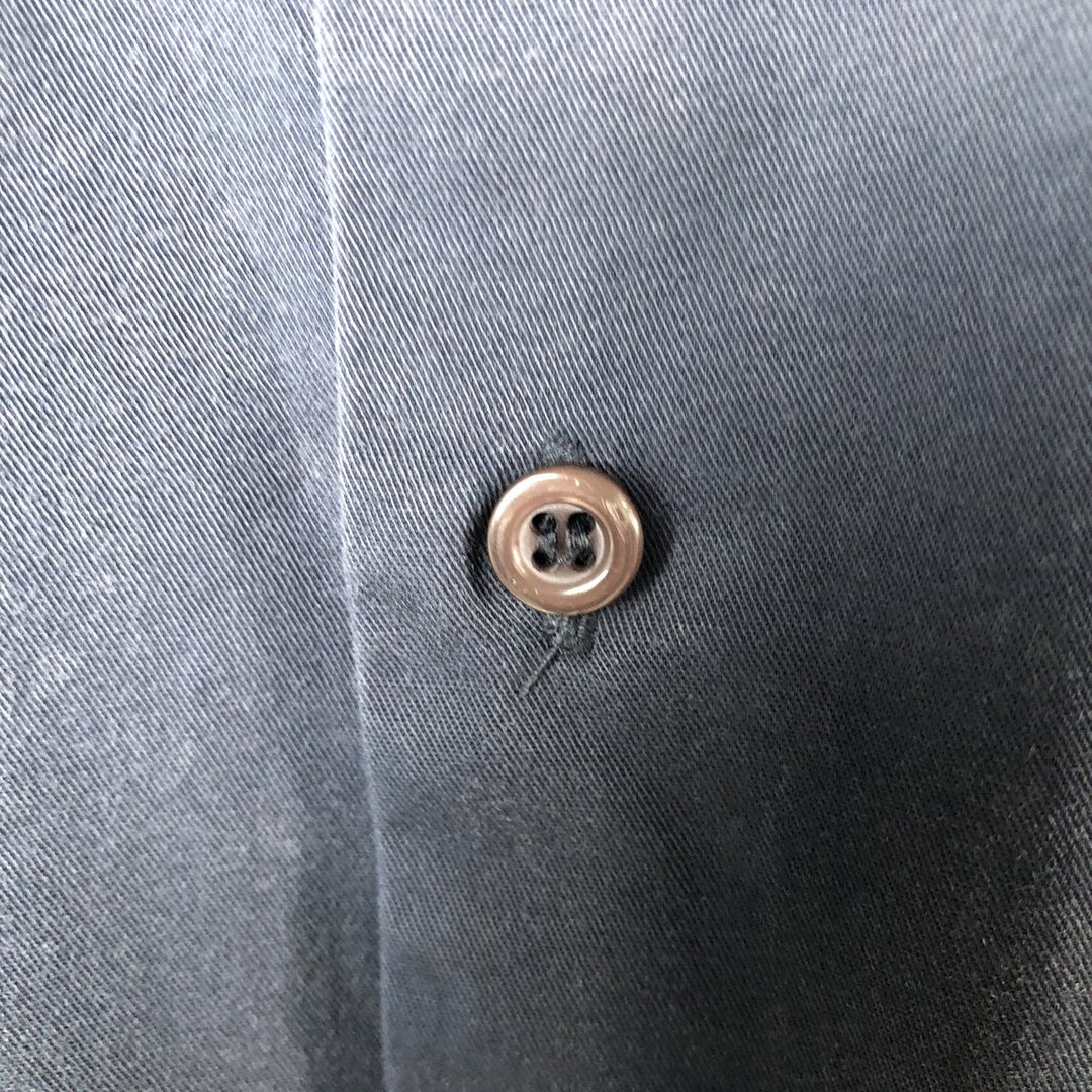 Ralph Lauren long-sleeved hidden button-down shirt, men's size XL cotton navy blue type Vintage Second Hand