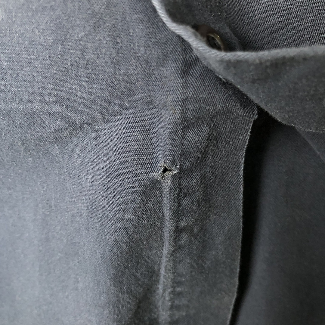 Ralph Lauren long-sleeved hidden button-down shirt, men's size XL cotton navy blue type Vintage Second Hand