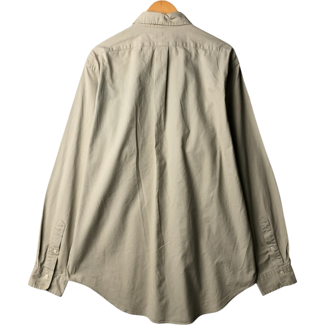 Ralph Lauren long sleeve button down shirt, men's XL size cotton Beige type Vintage Second Hand