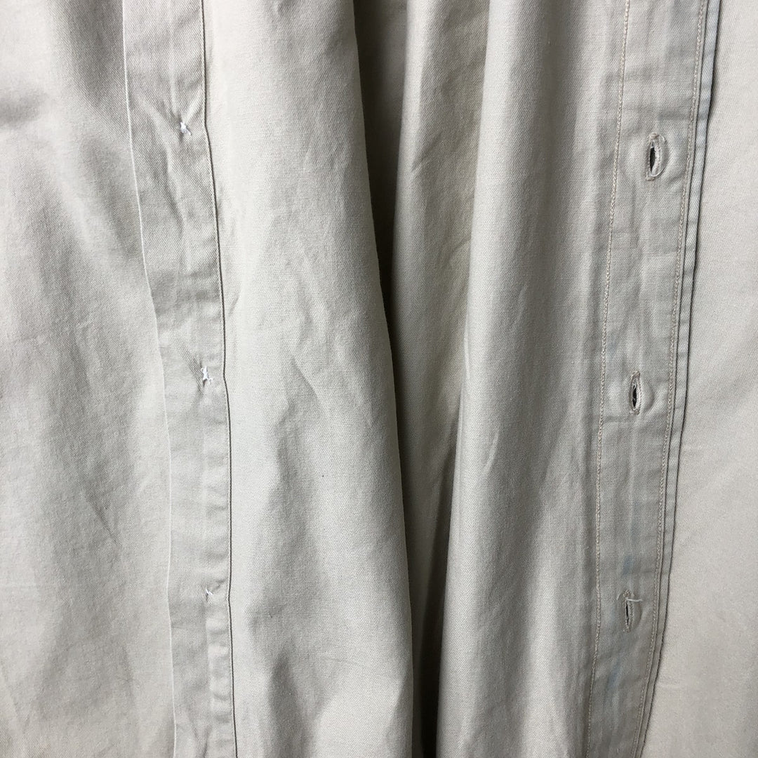 Ralph Lauren long sleeve button down shirt, men's XL size cotton Beige type Vintage Second Hand