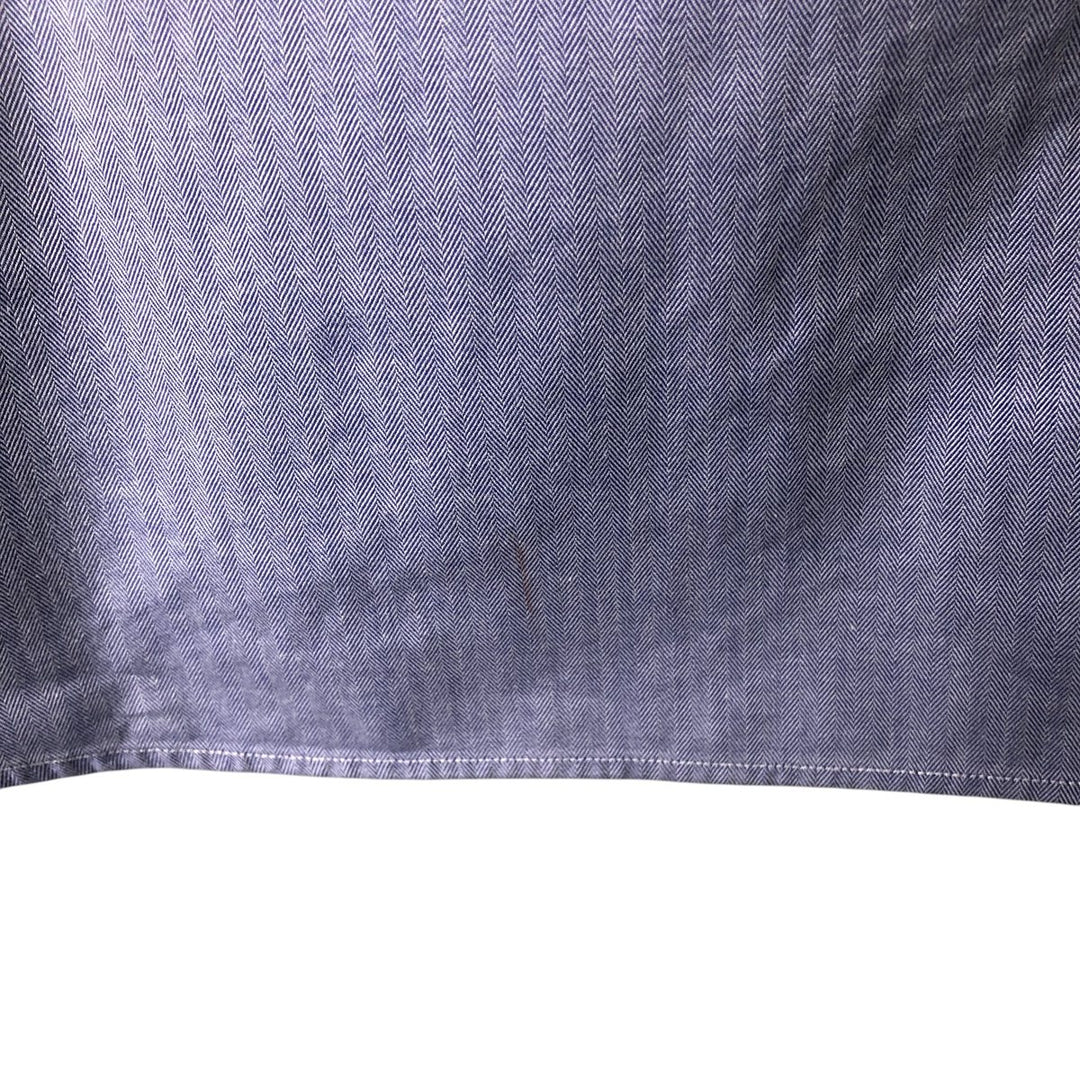Ralph Lauren YARMOUTH Herringbone Long Sleeve Button Down Shirt Men's XL cotton blue type Vintage Second Hand