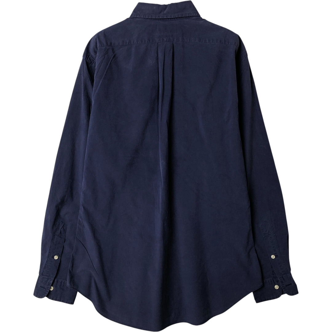 Ralph Lauren Classic Fit Long Sleeve Button Down Shirt Men's M cotton navy blue type Vintage Second Hand