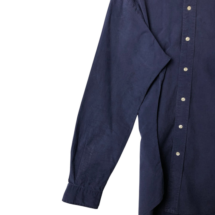 Ralph Lauren Classic Fit Long Sleeve Button Down Shirt Men's M cotton navy blue type Vintage Second Hand