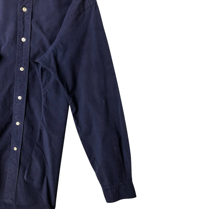 Ralph Lauren Classic Fit Long Sleeve Button Down Shirt Men's M cotton navy blue type Vintage Second Hand