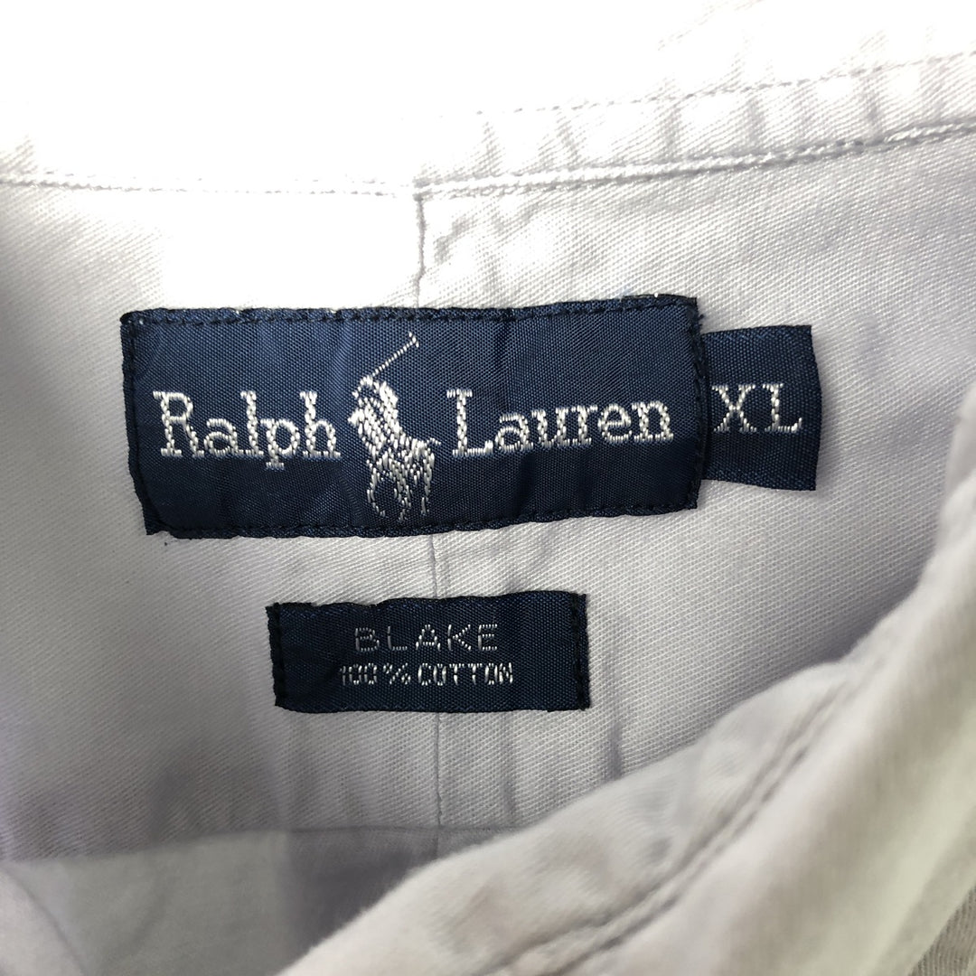 Ralph Lauren BLAKE long sleeve button down shirt, men's XL size cotton Blue type light blue Vintage Second Hand