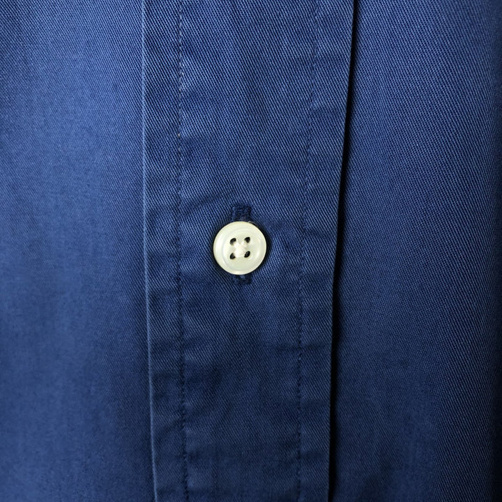 Ralph Lauren BLAKE long sleeve button down shirt, men's size M cotton navy blue type Vintage Second Hand