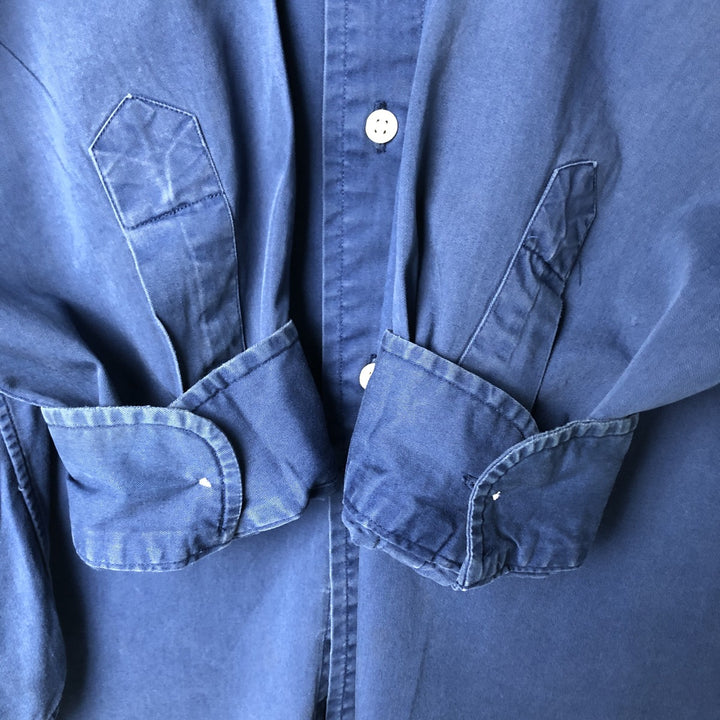 Ralph Lauren BLAKE long sleeve button down shirt, men's size M cotton navy blue type Vintage Second Hand