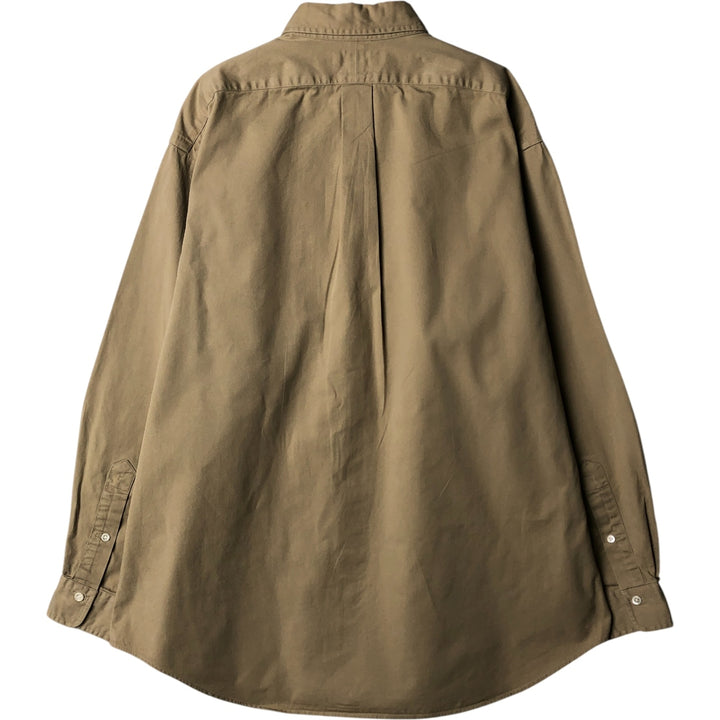 Ralph Lauren long sleeve button down shirt, men's size L cotton Beige type Vintage Second Hand
