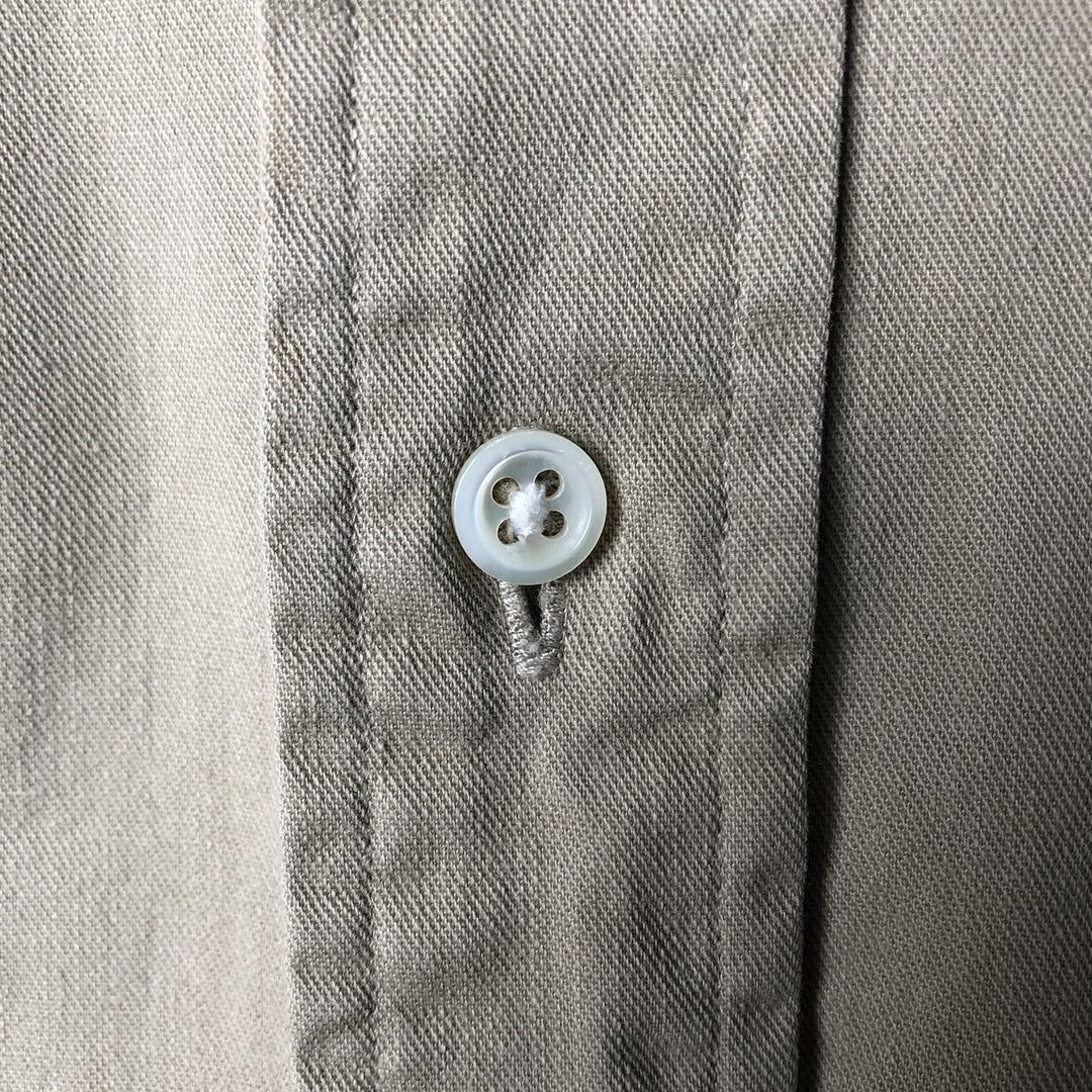 Ralph Lauren long sleeve button down shirt, men's size L cotton Beige type Vintage Second Hand