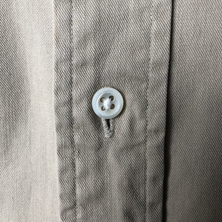 Ralph Lauren long sleeve button down shirt, men's size L cotton Beige type Vintage Second Hand