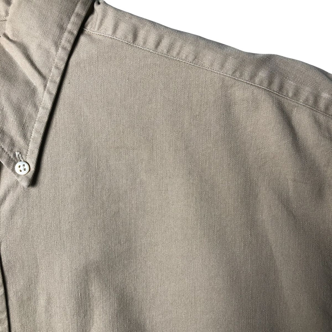 Ralph Lauren long sleeve button down shirt, men's size L cotton Beige type Vintage Second Hand
