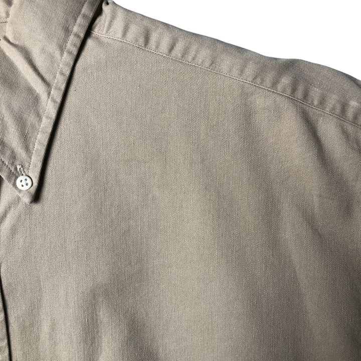Ralph Lauren long sleeve button down shirt, men's size L cotton Beige type Vintage Second Hand