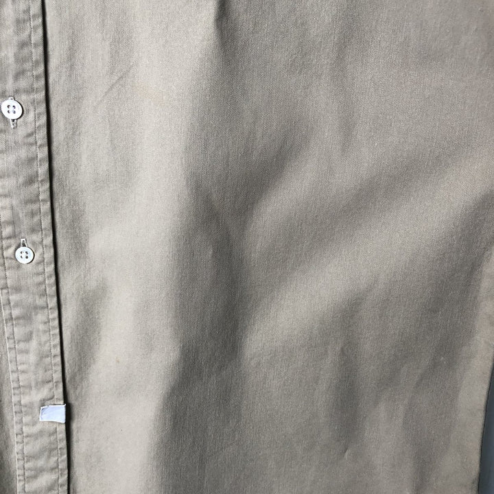 Ralph Lauren long sleeve button down shirt, men's size L cotton Beige type Vintage Second Hand
