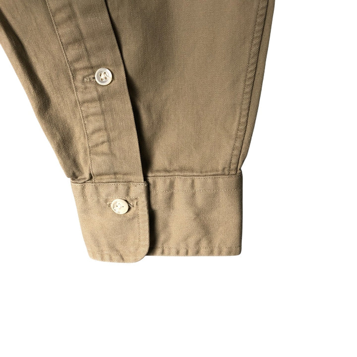 Ralph Lauren long sleeve button down shirt, men's size L cotton Beige type Vintage Second Hand
