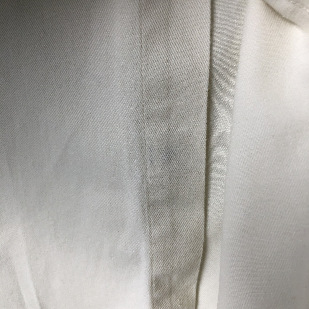 Ralph Lauren BLAKE long sleeve button down shirt, men's size L cotton ivory Vintage Second Hand