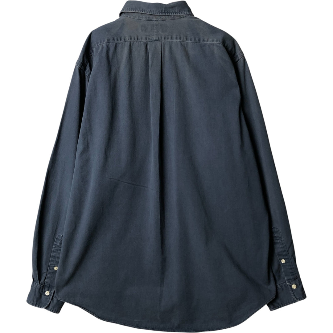 Ralph Lauren long sleeve button down shirt, men's XL size cotton blue type Vintage Second Hand