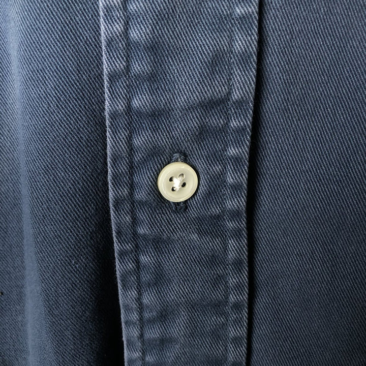 Ralph Lauren long sleeve button down shirt, men's XL size cotton blue type Vintage Second Hand