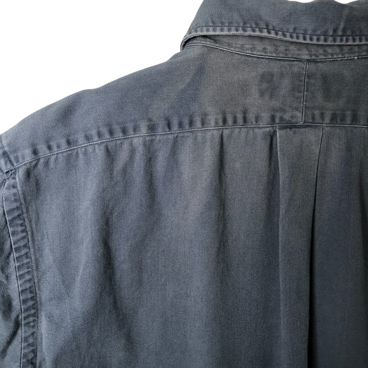 Ralph Lauren long sleeve button down shirt, men's XL size cotton blue type Vintage Second Hand
