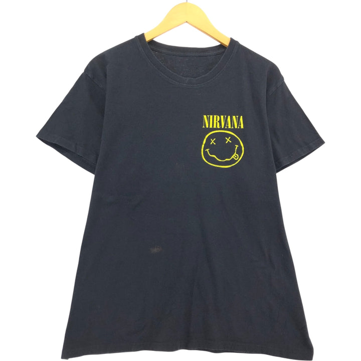 NIRVANA Nirvana Band T-shirt, Band T, Men's XL size unclear black type Vintage Second Hand