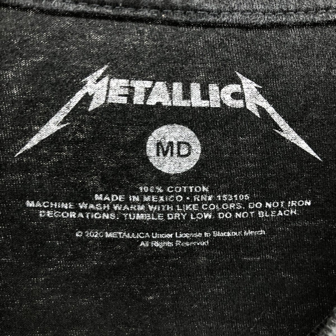Metallica Band T-shirt, Band T, Men's M size cotton black type Vintage Second Hand