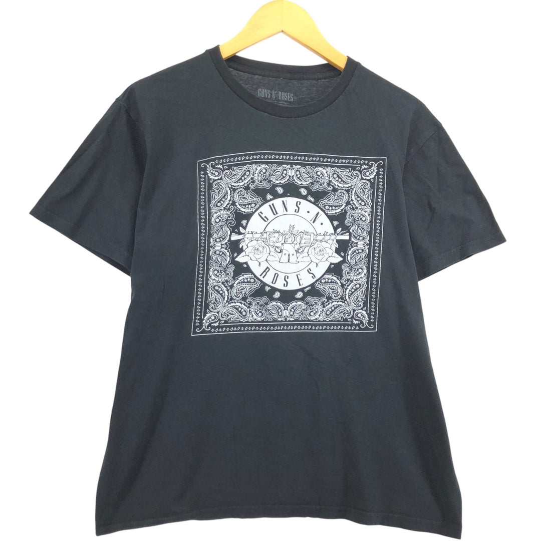 Guns N' Roses Band T-shirt, Band T, Men's L size cotton black type Vintage Second Hand